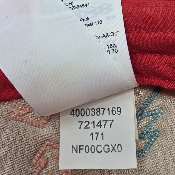 THE NORTH FACE RED MESH SNAPBACK TRUCKER HAT BASEBALL CAP OUTDOOR WOMEN OS TREES - Picture 11 of 11